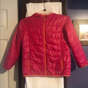 LL Bean pink kids coat